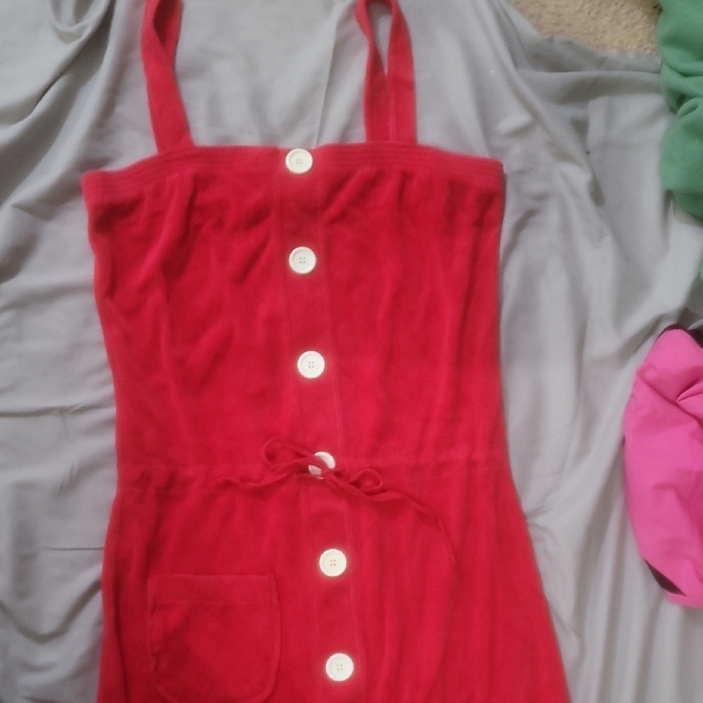 Moda International Red Swim Coverup